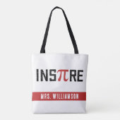 Aangepaste InsPire Pi-dag | Gelukkige Pi-dag Wisku Tote Bag (Achterkant)