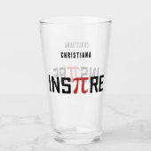 Aangepaste InsPire Pi-dag | Happy Pi day Wiskunde Glas (Voorkant)