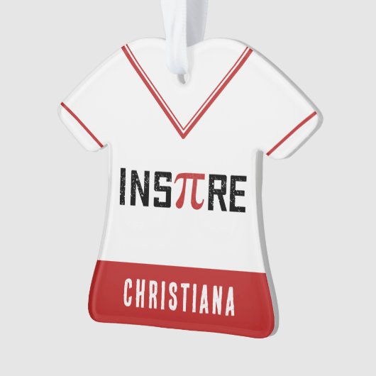 Aangepaste InsPire Pi-dag | Happy Pi day Wiskunde Ornament (voorkant)