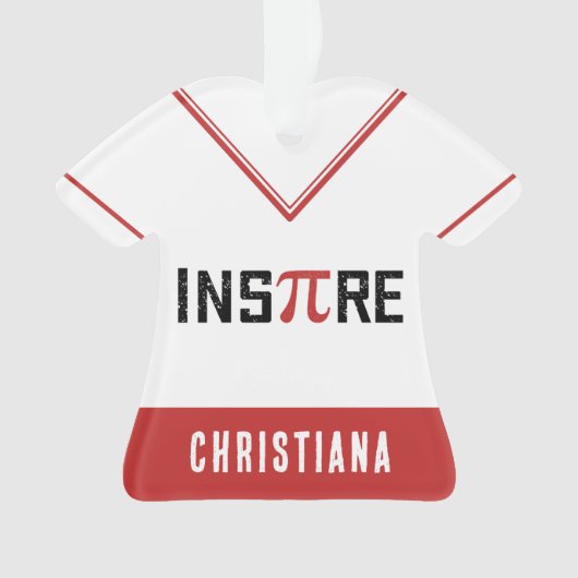 Aangepaste InsPire Pi-dag | Happy Pi day Wiskunde Ornament (voorkant)