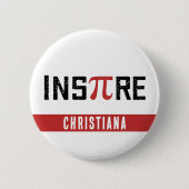 Aangepaste InsPire Pi-dag | Happy Pi day Wiskunde  Ronde Button 5,7 Cm (Voorkant)