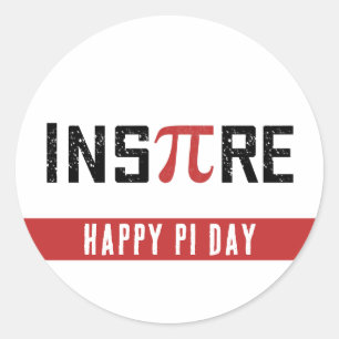 Aangepaste InsPire Pi-dag Happy Pi day Wiskunde Ronde Sticker