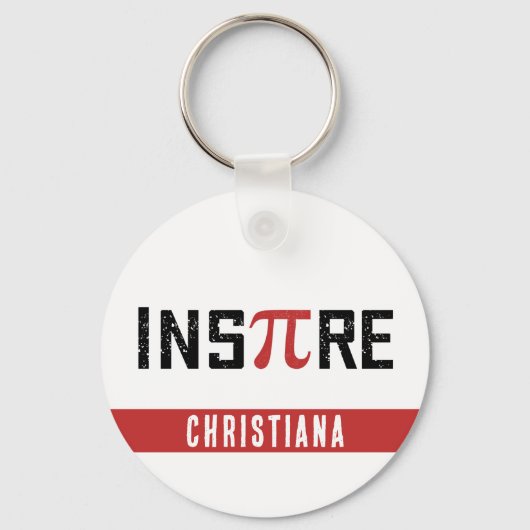 Aangepaste InsPire Pi-dag | Happy Pi day Wiskunde  Sleutelhanger (Voorkant)