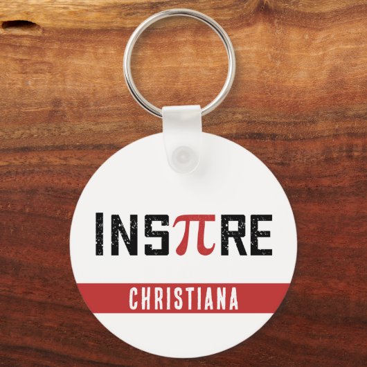 Aangepaste InsPire Pi-dag | Happy Pi day Wiskunde  Sleutelhanger (Voorkant)