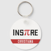 Aangepaste InsPire Pi-dag | Happy Pi day Wiskunde  Sleutelhanger (Achterkant)