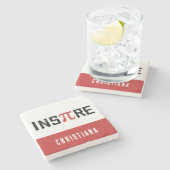 Aangepaste InsPire Pi-dag | Happy Pi day Wiskunde  Stenen Onderzetter (Zijkant)