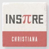 Aangepaste InsPire Pi-dag | Happy Pi day Wiskunde  Stenen Onderzetter (Voorkant)