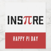 Aangepaste InsPire Pi-dag | Happy Pi day Wiskunde  Wijn Etiket (Enkel label)