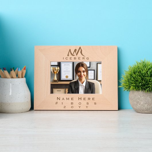 Aangepaste Inspirerend Abstracte Iceberg Line Art Gegraveerde Lijstjes