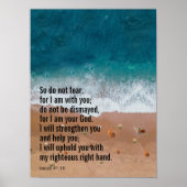 Aangepaste Inspirerend bijbel vers strand Poster (Voorkant)