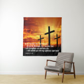Aangepaste Inspirerend bijbel Verse Cross Sunset Wandkleed (In situ)