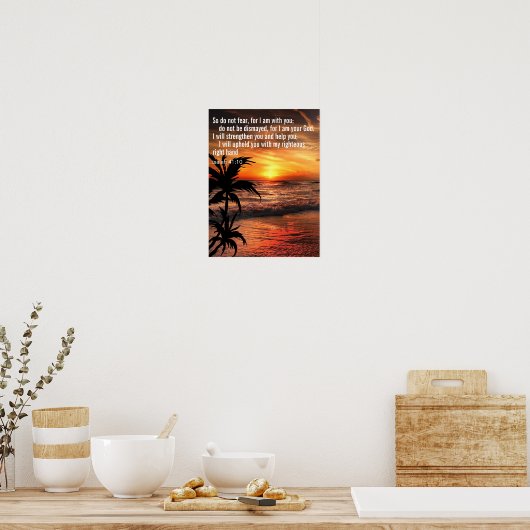 Aangepaste Inspirerend bijbel Verse Ocean Poster (Keuken)