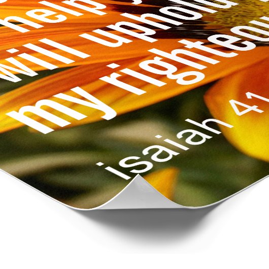 Aangepaste Inspirerend Bijbel Verse Zonnebloem Poster (Hoek)