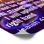 Aangepaste Inspirerend Bijbelvers Poster (Hoek)