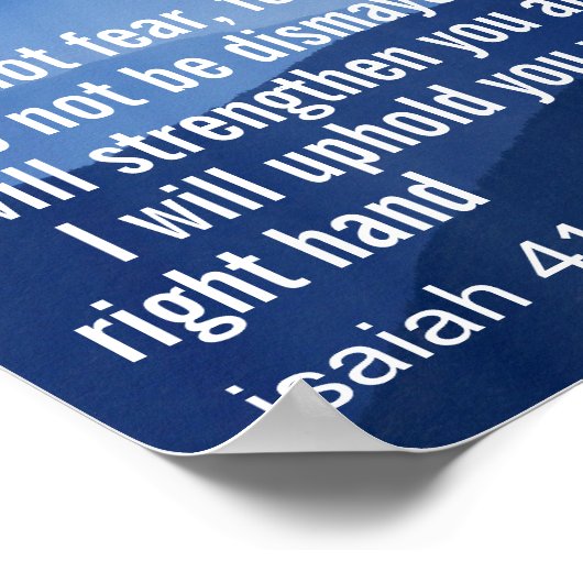 Aangepaste Inspirerend Bijbelvers Poster (Hoek)