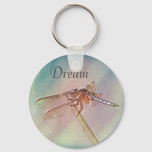 Aangepaste Inspirerend dragonfly Sleutelhanger (Voorkant)