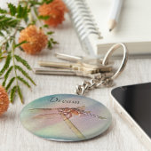 Aangepaste Inspirerend dragonfly Sleutelhanger (Zijkant)