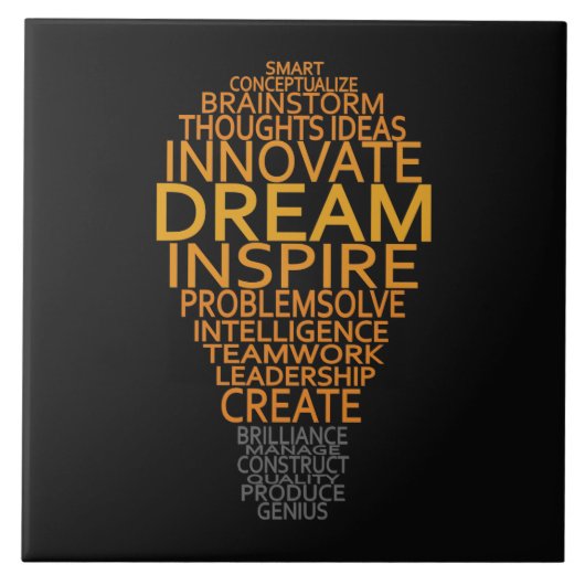 Aangepaste Inspirerend lichte bulbtegels Tegeltje (Voorkant)