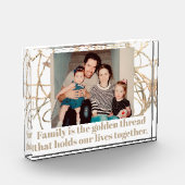 Aangepaste inspirerend offerte familie foto goud w (Links)