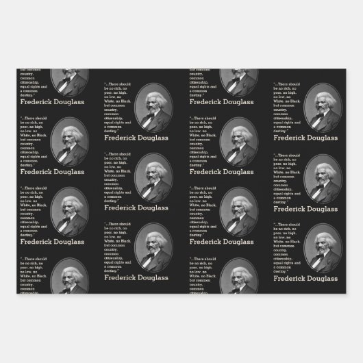 Aangepaste Inspirerend offerte FREDERICK DOUGLASS Inpakpapier Vel (Voorkant 3)