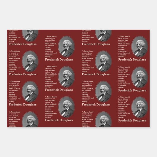 Aangepaste Inspirerend offerte FREDERICK DOUGLASS Inpakpapier Vel (Voorkant)