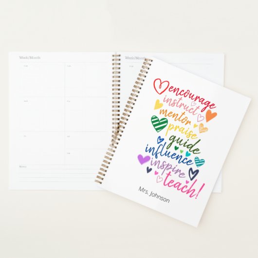 Aangepaste Inspirerend offerte-leraar planner (Display)