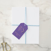 Aangepaste Inspirerend Paarse Gift Label Cadeaulabel (Met Touw)
