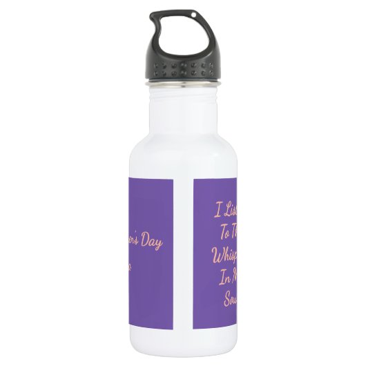 Aangepaste Inspirerend Paarse waterfles Waterfles (Achterkant)