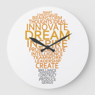 Aangepaste Inspirerend standaard wandklok in lamp