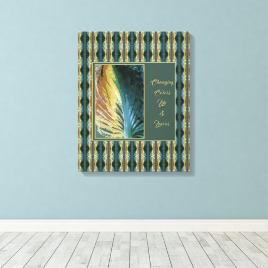 Aangepaste Inspirerend veranderende kleuren Autumn Canvas Afdruk (Insitu (Houten vloer))