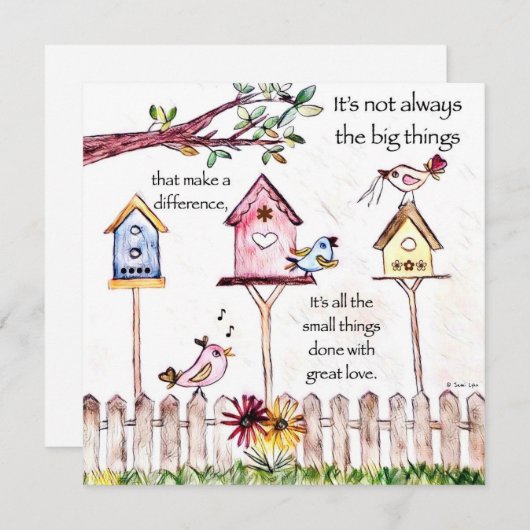 Aangepaste inspirerend vogelhuiskaarten (Voorkant / Achterkant)