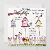 Aangepaste inspirerend vogelhuiskaarten (Voorkant)