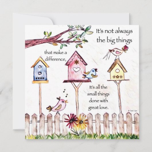 Aangepaste inspirerend vogelhuiskaarten (Voorkant)