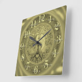 Aangepaste Inspirerend woordstructuur van het leve Vierkante Klok (Hoek)