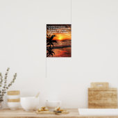 Aangepaste Inspirerende Bijbeltekst Oceaan Poster (Keuken)