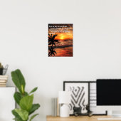 Aangepaste Inspirerende Bijbeltekst Oceaan Poster (Thuiskantoor)