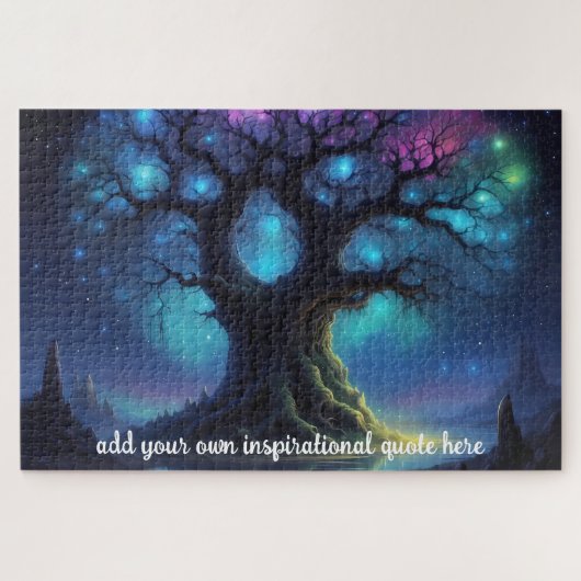Aangepaste Inspirerende Citaat Fantasie Boom van L Legpuzzel (Horizontaal)
