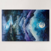 Aangepaste Inspirerende Citaat Maanverlichte Bergm Legpuzzel (Horizontaal)