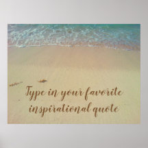 Aangepaste inspirerende quote strandposter