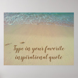 Aangepaste inspirerende quote strandposter poster