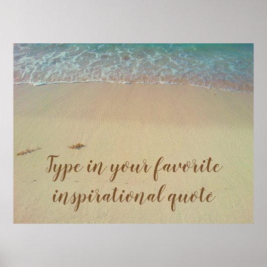 Aangepaste inspirerende quote strandposter poster (Voorkant)
