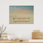 Aangepaste inspirerende quote strandposter poster (Keuken)
