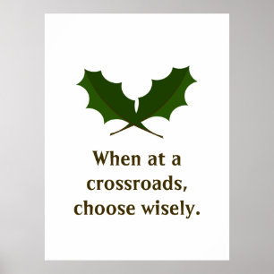 Aangepaste Inspirerende Spreuk & Groene Bladeren, Poster
