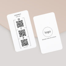 Aangepaste Instagram Facebook QR Code Connect Logo