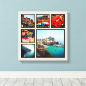 Aangepaste Instagram Foto Collage Wrapped Canvas A (Insitu (Houten vloer))