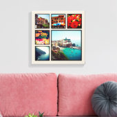Aangepaste Instagram Foto Collage Wrapped Canvas A (Insitu (Woonkamer))