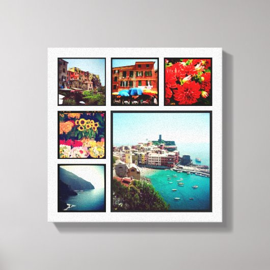 Aangepaste Instagram Foto Collage Wrapped Canvas A Afdruk (Voorkant)
