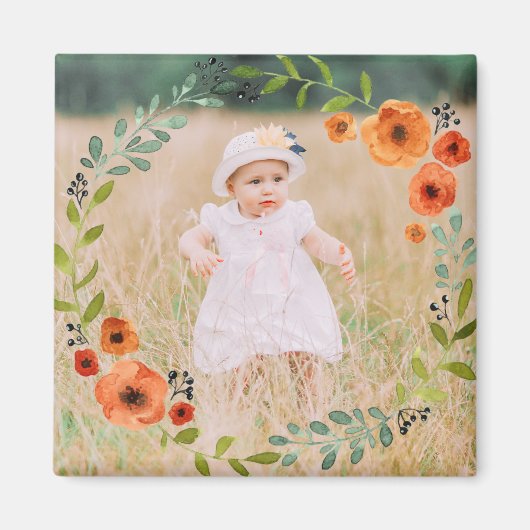 Aangepaste Instagram foto | Creëer Uw eigen bloeme Magneet (Voorkant)