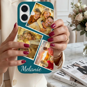 Aangepaste Instagram-fotocollage met gepersonalise iPhone 16 Hoesje