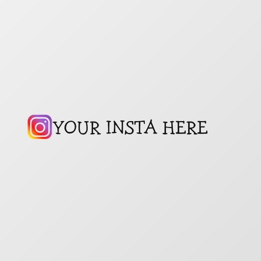 Aangepaste Instagram Gebruikersnaam eenvoudige ven Raamsticker (Vel)